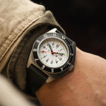 2-Piece Leather Strap, 20mm, Moss Green, Parkerized Hardware