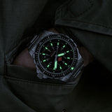 Cuarzo de buzo jumbo (JSAR) de arce rojo de 46mm con brazalete de acero inoxidable image