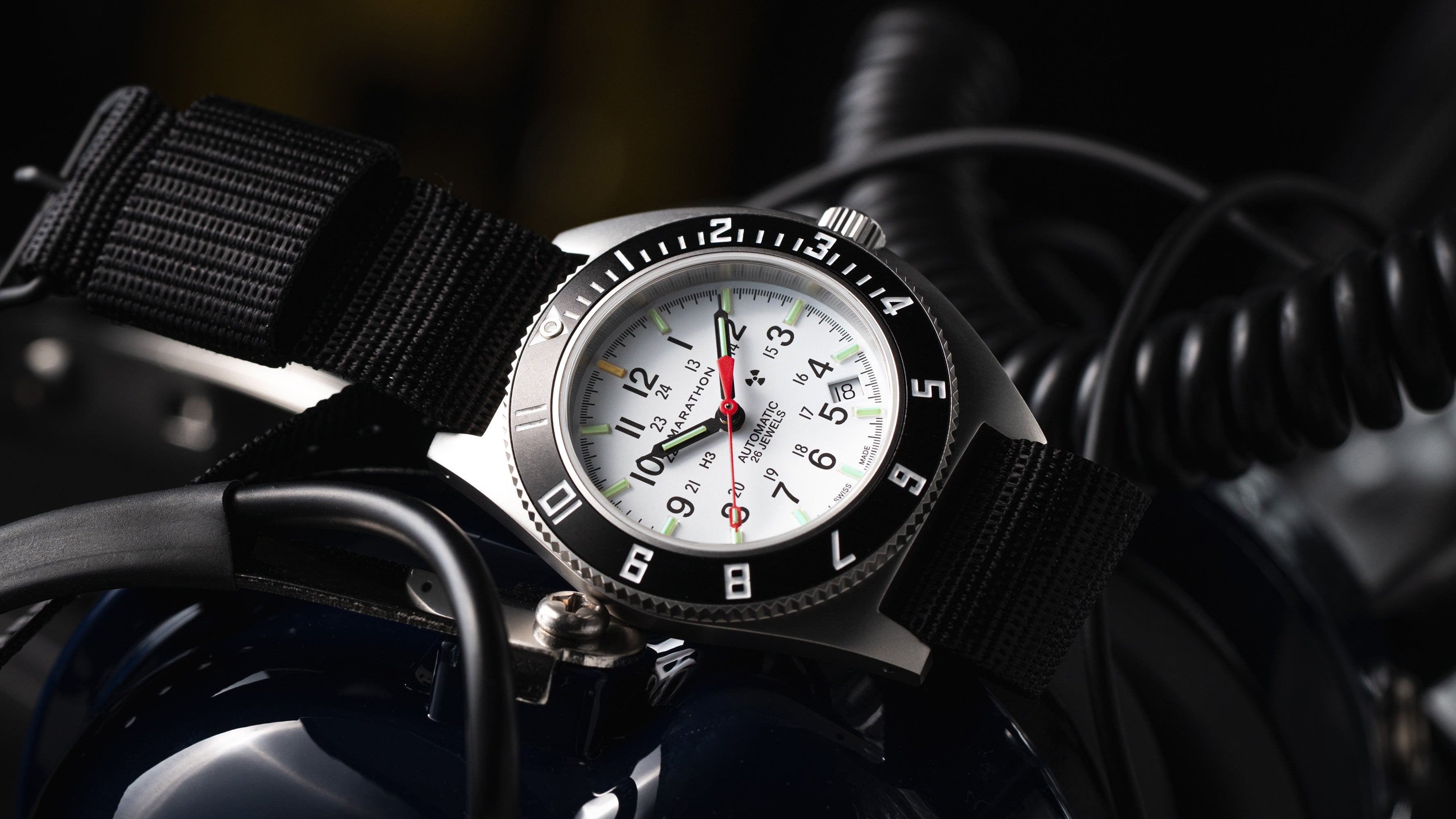 41mm Arctic Steel Navigator w/ Date Automatic (Arctic SSNAV-D Auto) on Ballistic Nylon image