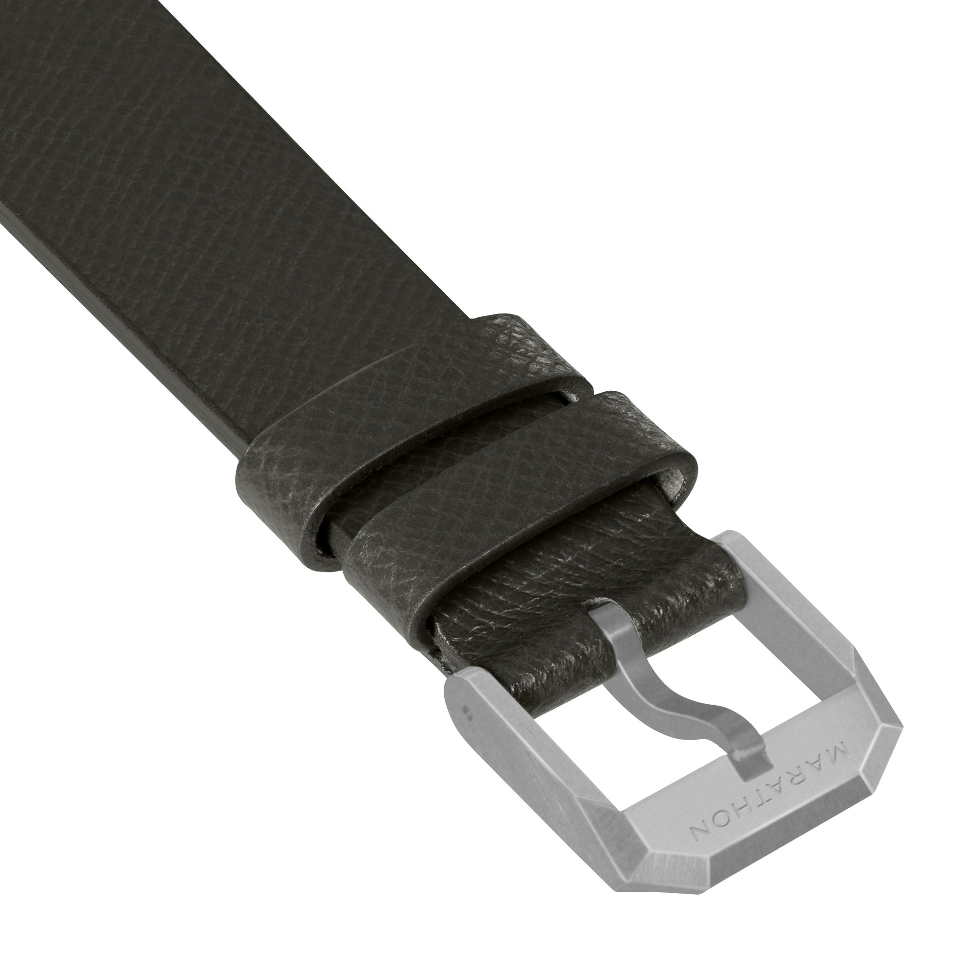2-Piece Leather Strap, 20mm, Moss Green, Parkerized Hardware