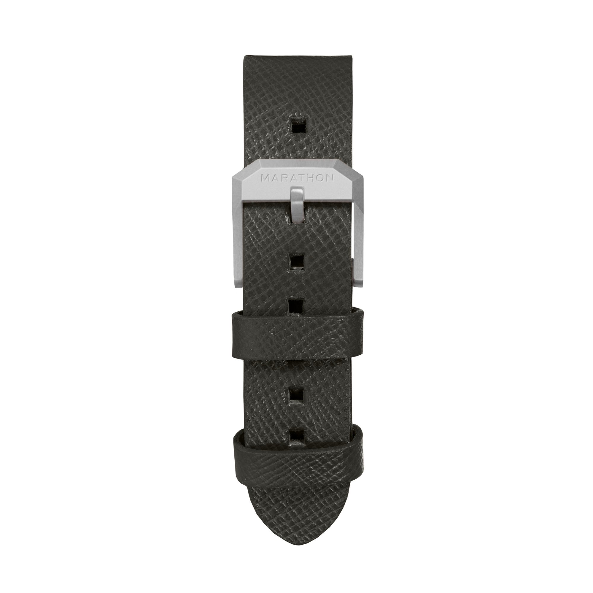 2-Piece Leather Strap, 20mm, Moss Green, Parkerized Hardware