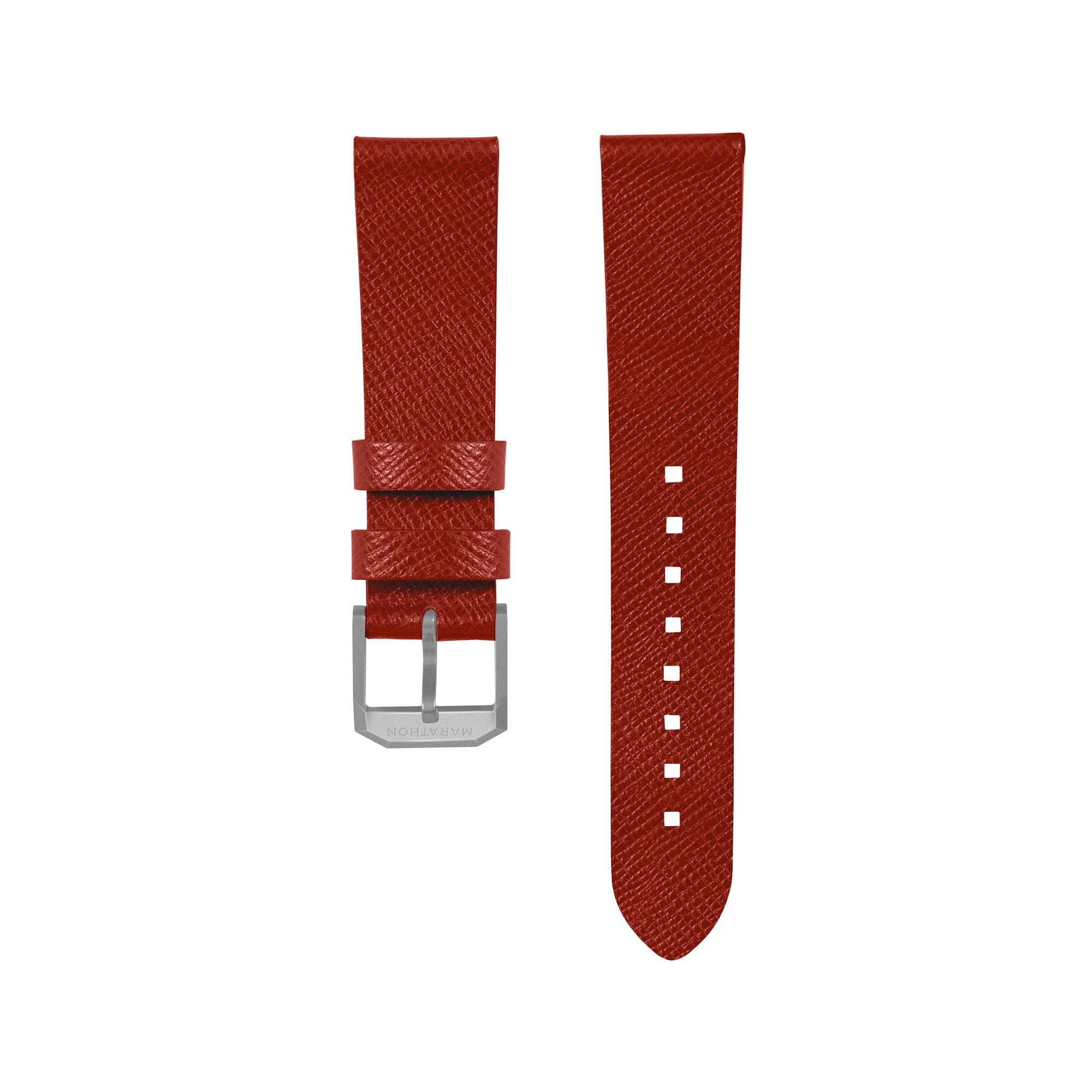 2-Piece Leather Strap, 20mm, Senate Red, Parkerized Hardware