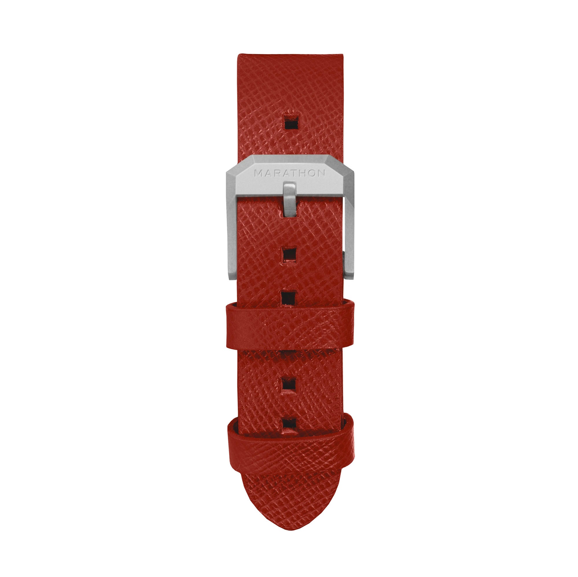 2-Piece Leather Strap, 20mm, Senate Red, Parkerized Hardware