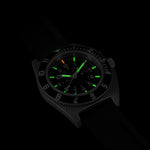 41mm Steel Navigator (SSNAV) on Black 3-Piece Rubber Strap Kit