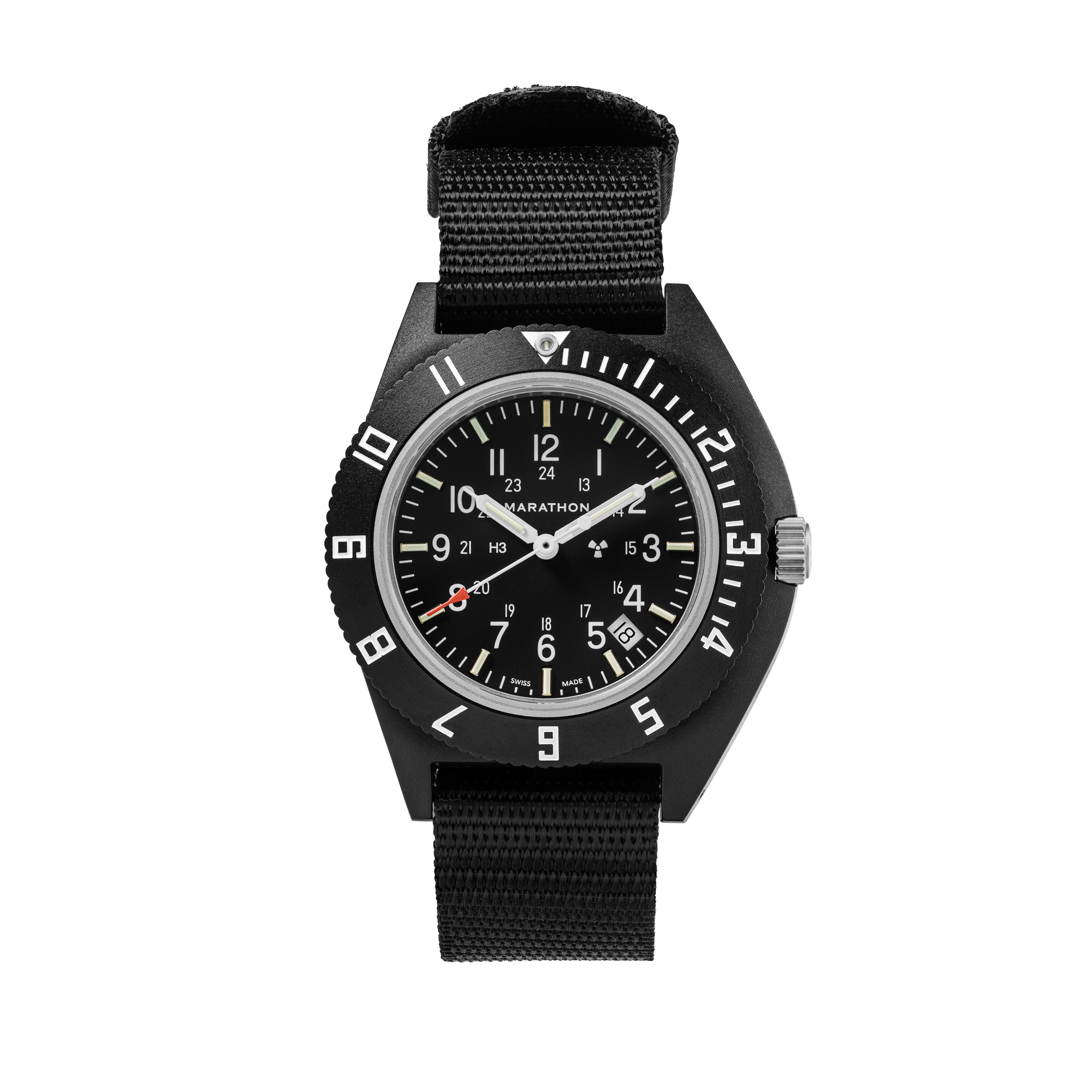 41mm CeraShell Quartz NAV-D on Ballistic Nylon Strap – Marathon Watch
