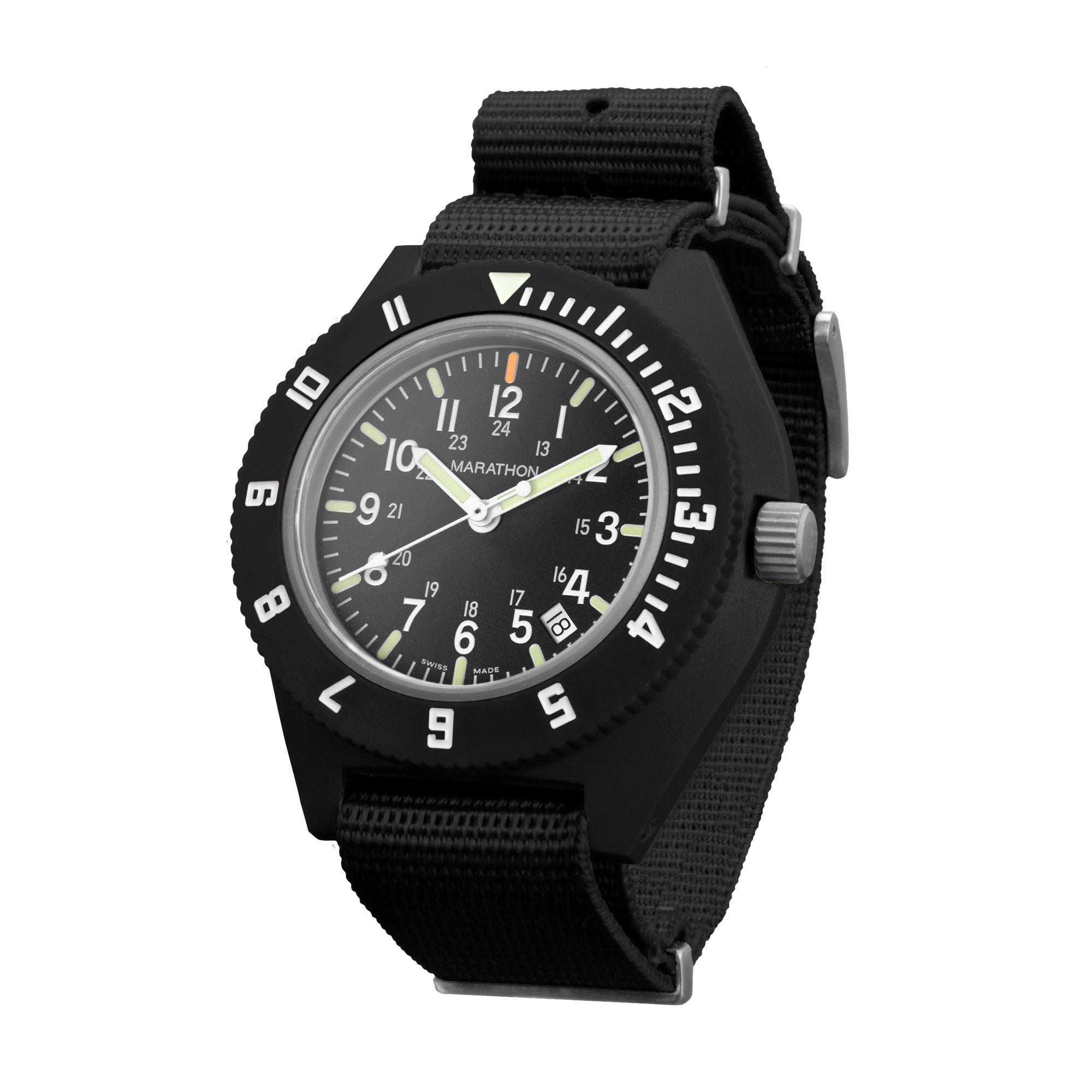 41mm MaraGlo Black Navigator w/ Date (NAV-DM) image