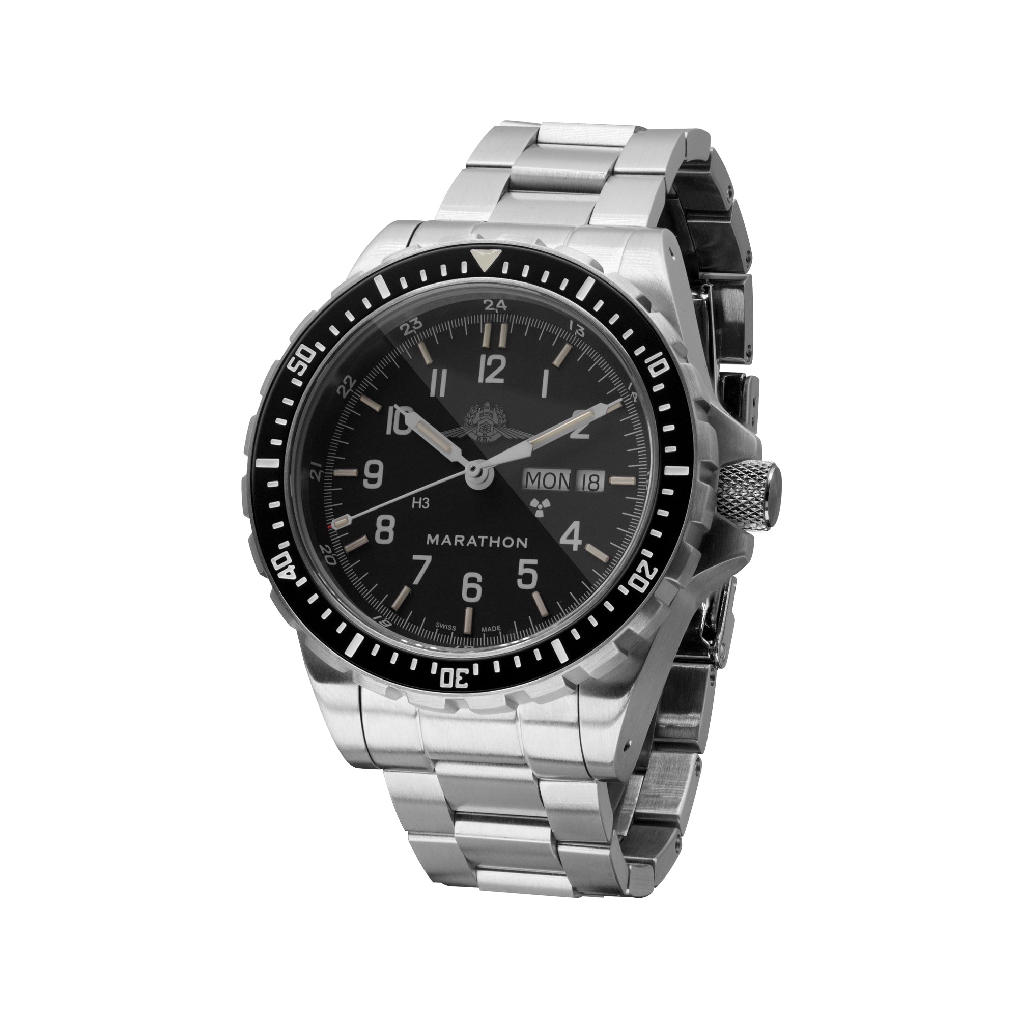 46mm Official IDF YAMAM™ Jumbo Day/Date Automatic (JDD) with Stainless Steel Bracelet image