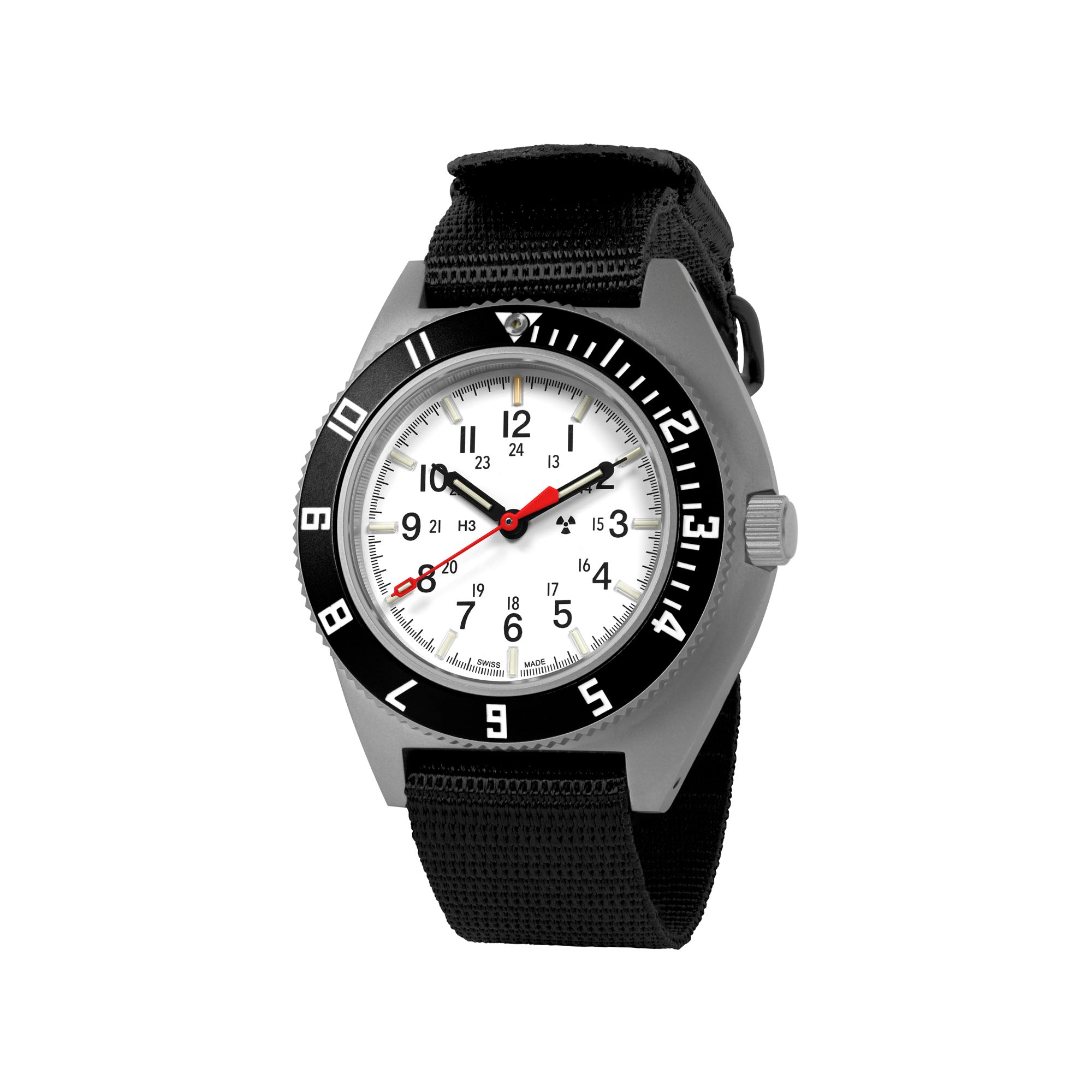 Steel Navigator de 41 mm (SSNAV) sur kit de bracelet en caoutchouc noir 3 pièces image