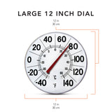 12 Inch Indoor/Outdoor Dial Thermometer image