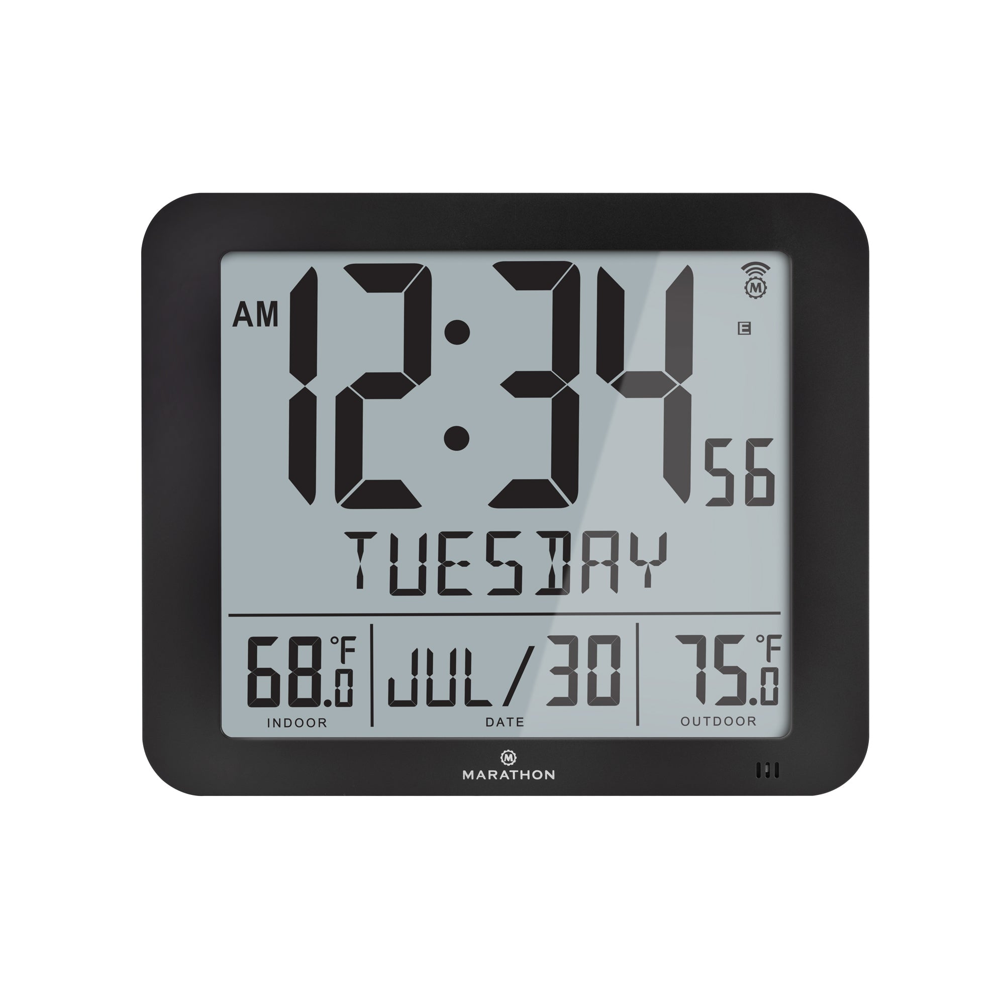 Indoor/Outdoor Analog Wall Clock with Temperature and Humidity