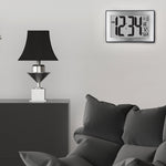 Atomic, Self-setting, Self-adjusting, Wall Clock w/ Stand & 8 timezones - marathonwatch