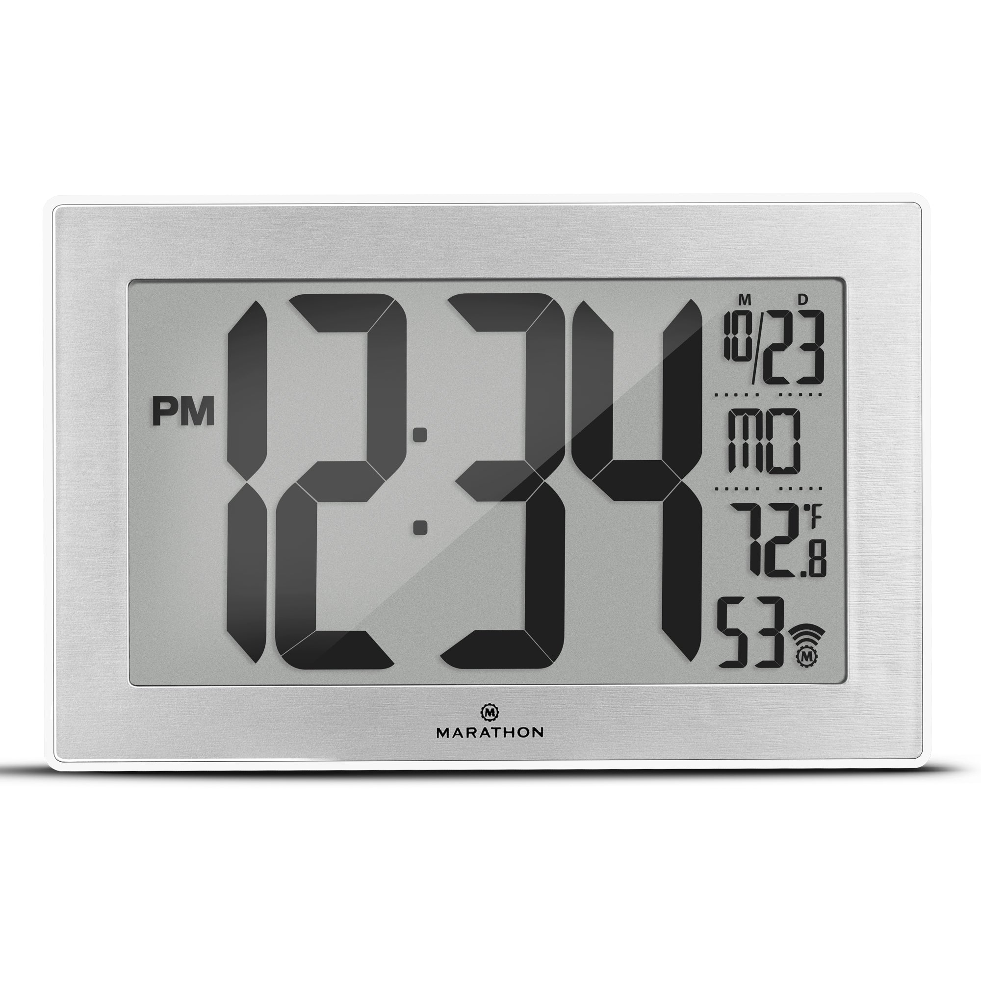 Self-Setting, Self-Adjusting, Wall Clock w/ Stand & 8 Time Zones