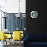 8 Inch Round Digital Wall Clock with Date & Indoor Temperature image