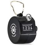 Black Handheld Tally Counter with Finger Ring for Sports, Warehouse, Laboratories, Factories and Offices - marathonwatch