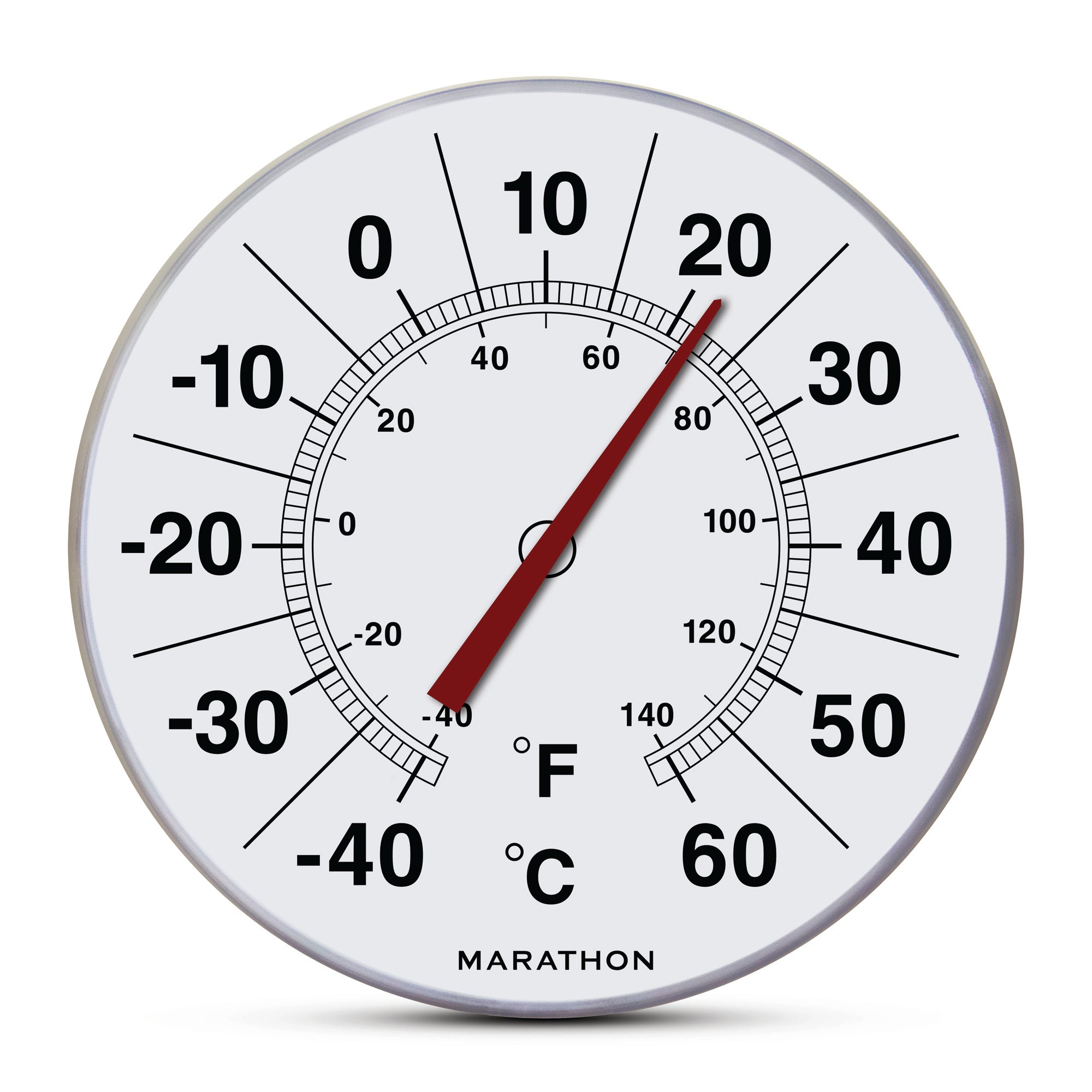 12 Inch Indoor/Outdoor Dial Thermometer – Marathon Watch