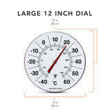 12 Inch Indoor/Outdoor Dial Thermometer image