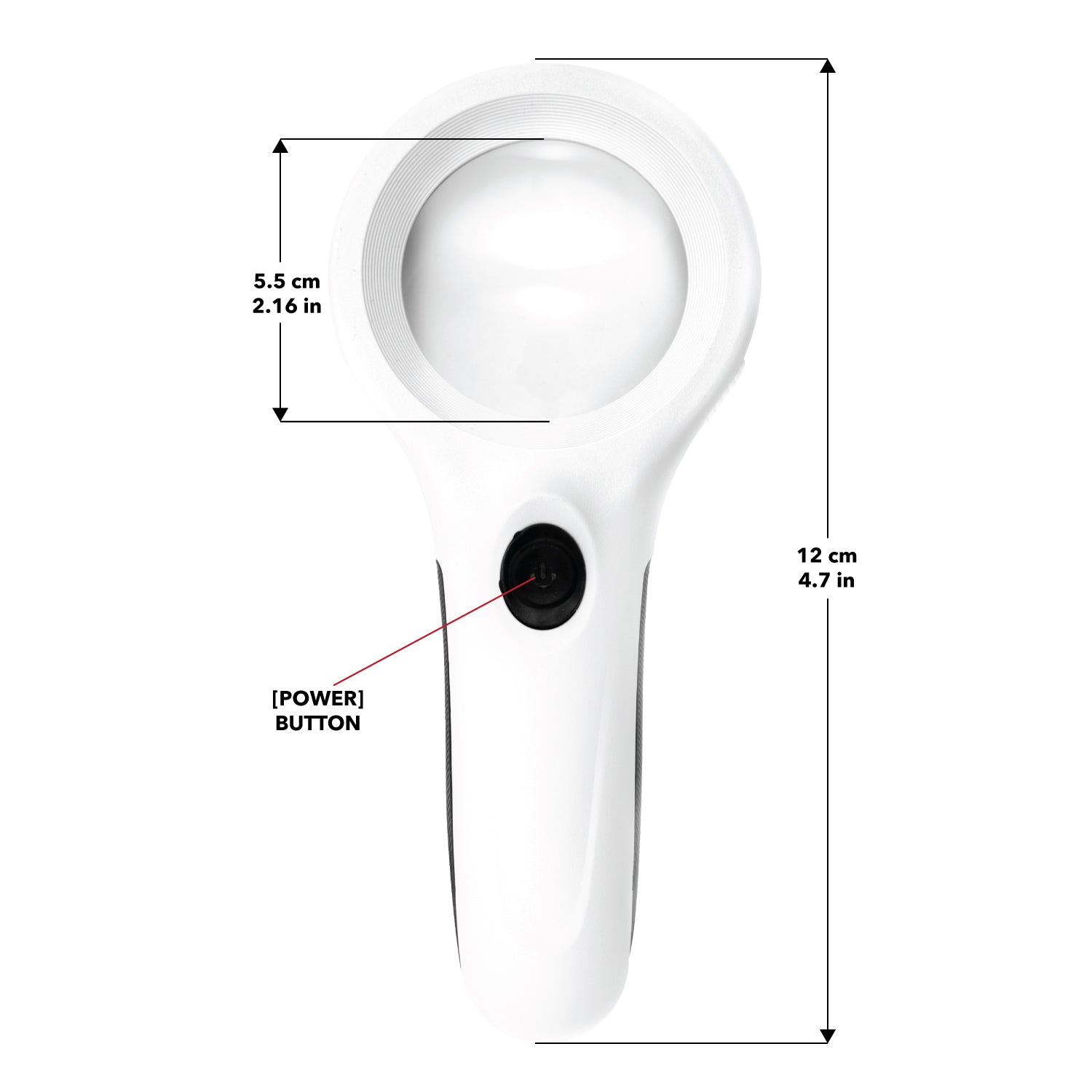 Magnifying Glass with Cyclops, LED, & Black Light - Banks, Schools, Hospitals & Government Agencies - marathonwatch