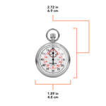Mechanical Stopwatch: Single Action, 2 Scale (1/5 sec & 1/100 min) 30 min Register