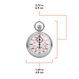 Mechanical Stopwatch: Single Action, 2 Scale (1/5 sec & 1/100 min) 30 min Register image