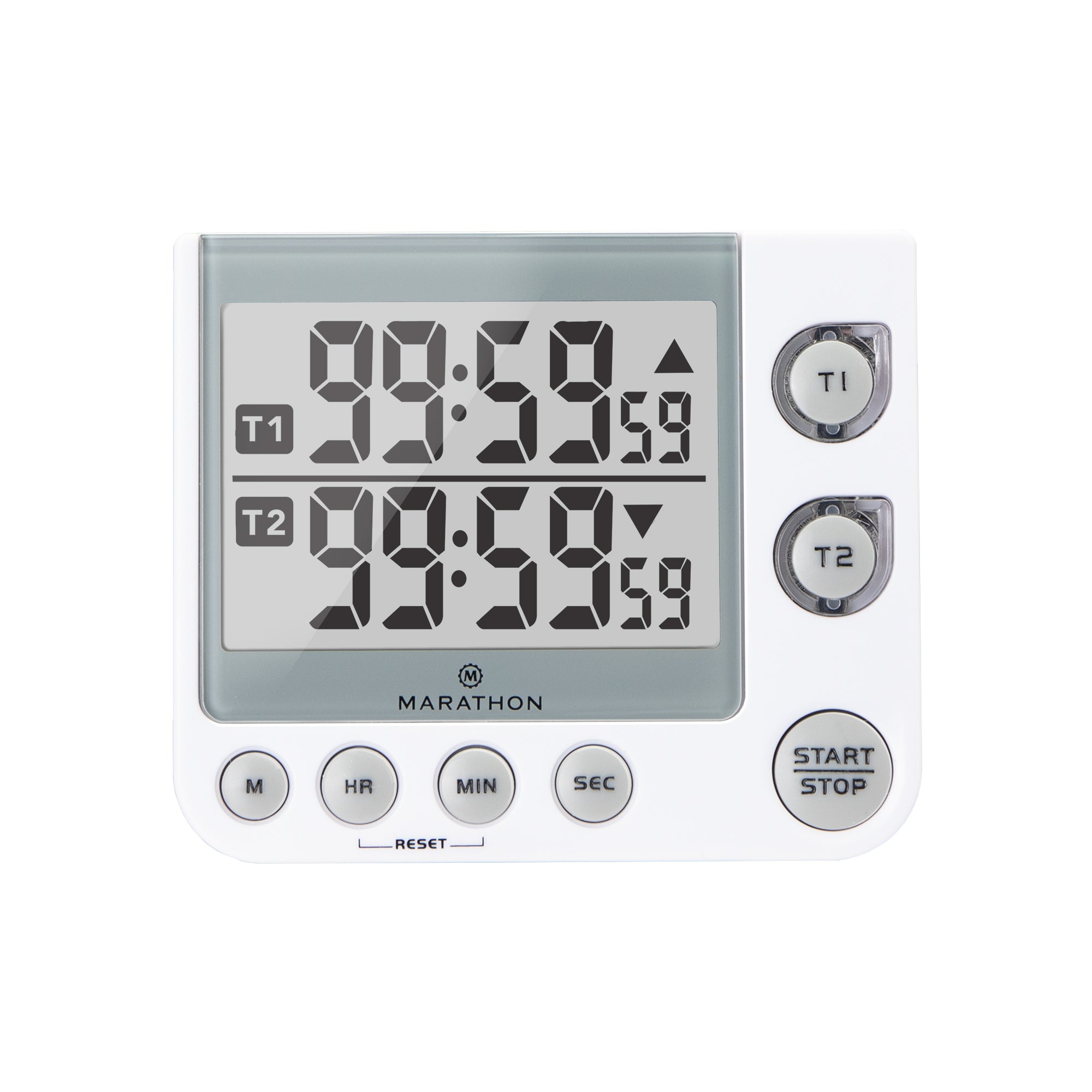 Temporizador doble con pantalla grande, respaldo magnético y soporte