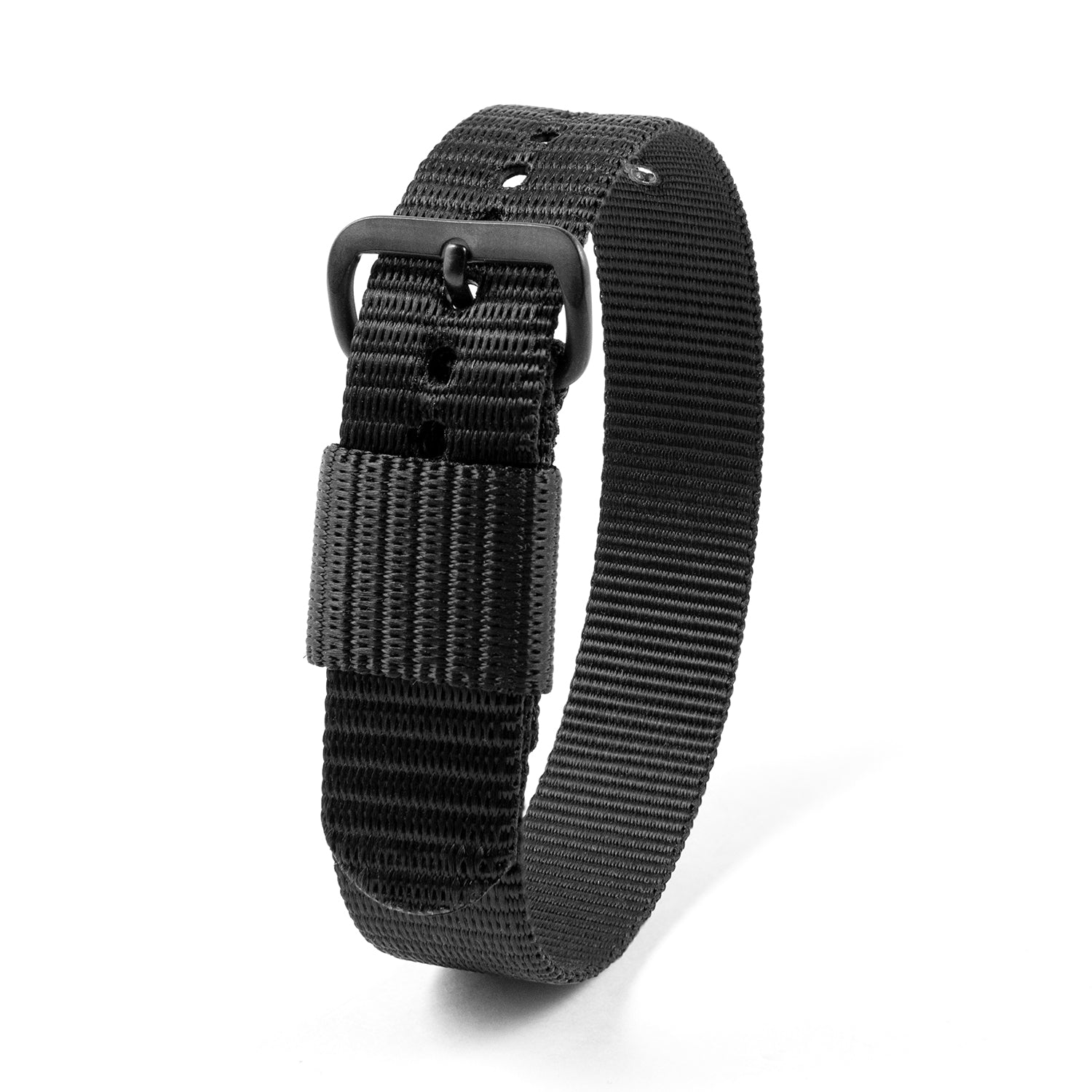 Ballistic Nylon Strap, Black, 16mm - Main Image