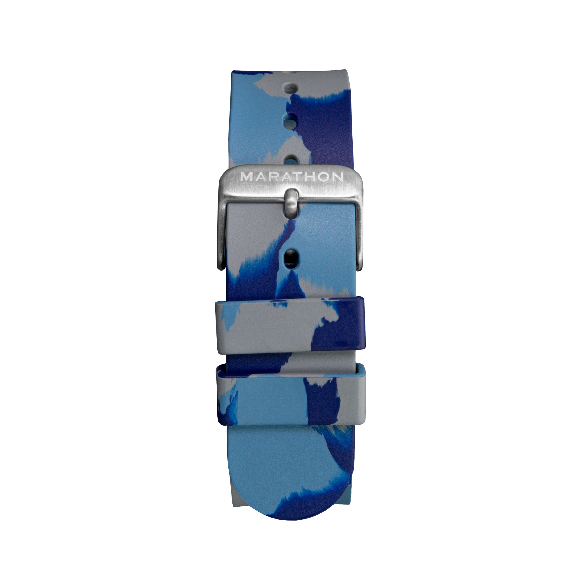 20mm Camouflage Single-Piece Rubber Watch Band/Strap in Various Colours - marathonwatch