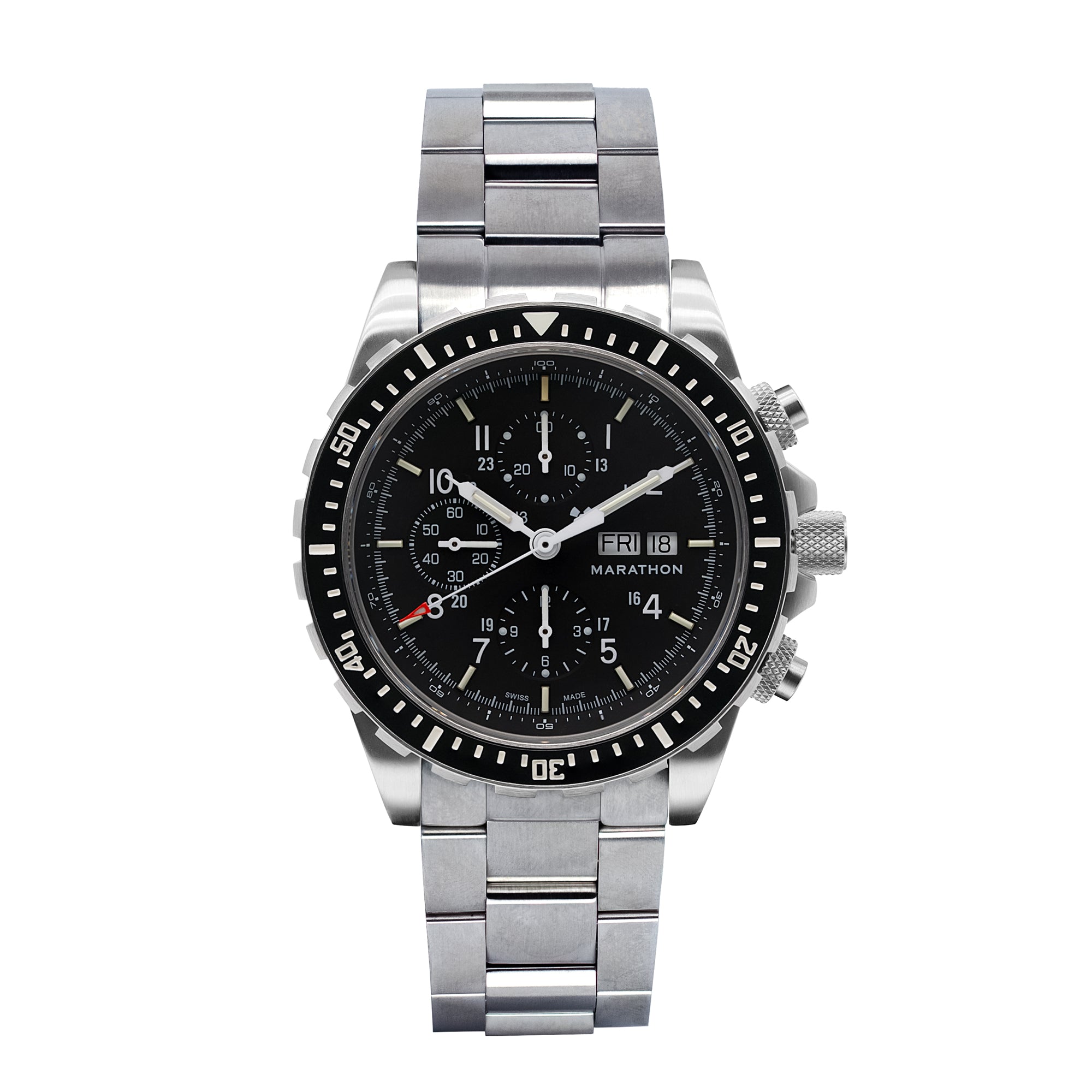 46mm Jumbo Diver/Pilot's Automatic Chronograph (CSAR) with Stainless Steel Bracelet image