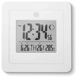 Marathon BASICS Digital Wall Clock with Moon Phase - White image
