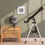 Marathon BASICS Digital Wall Clock with Moon Phase - White