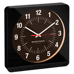 Studio Edition Jumbo 12 Inch Analog Wall Clock with Auto Backlight - Black/Black Dial
