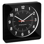 Studio Edition Jumbo 12 Inch Analog Wall Clock with Auto Backlight - Black/Black Dial
