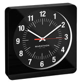 Studio Edition Jumbo 12 Inch Analog Wall Clock with Auto Backlight - Black/Black Dial image