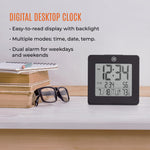 Digital Desktop Clock - Black