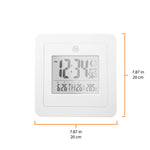 Marathon BASICS Digital Wall Clock with Moon Phase - White