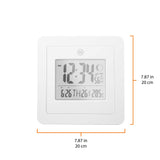 Marathon BASICS Digital Wall Clock with Moon Phase - White image