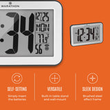 Self-Setting Wall Clock With 8 Time Zones - Silver (with Black Outline) image