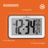 Self-Setting Wall Clock With 8 Time Zones - Silver (with Black Outline) image