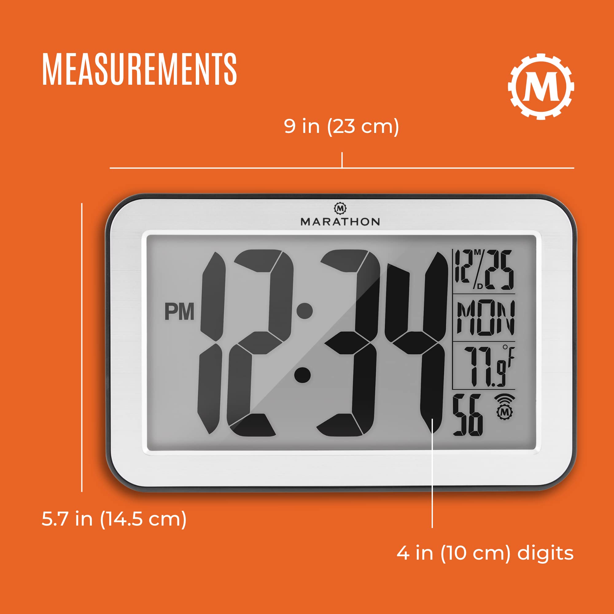 Self-Setting Wall Clock With 8 Time Zones - Silver (with Black Outline)