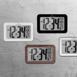 Self-Setting Wall Clock With 8 Time Zones - Silver (with Black Outline)