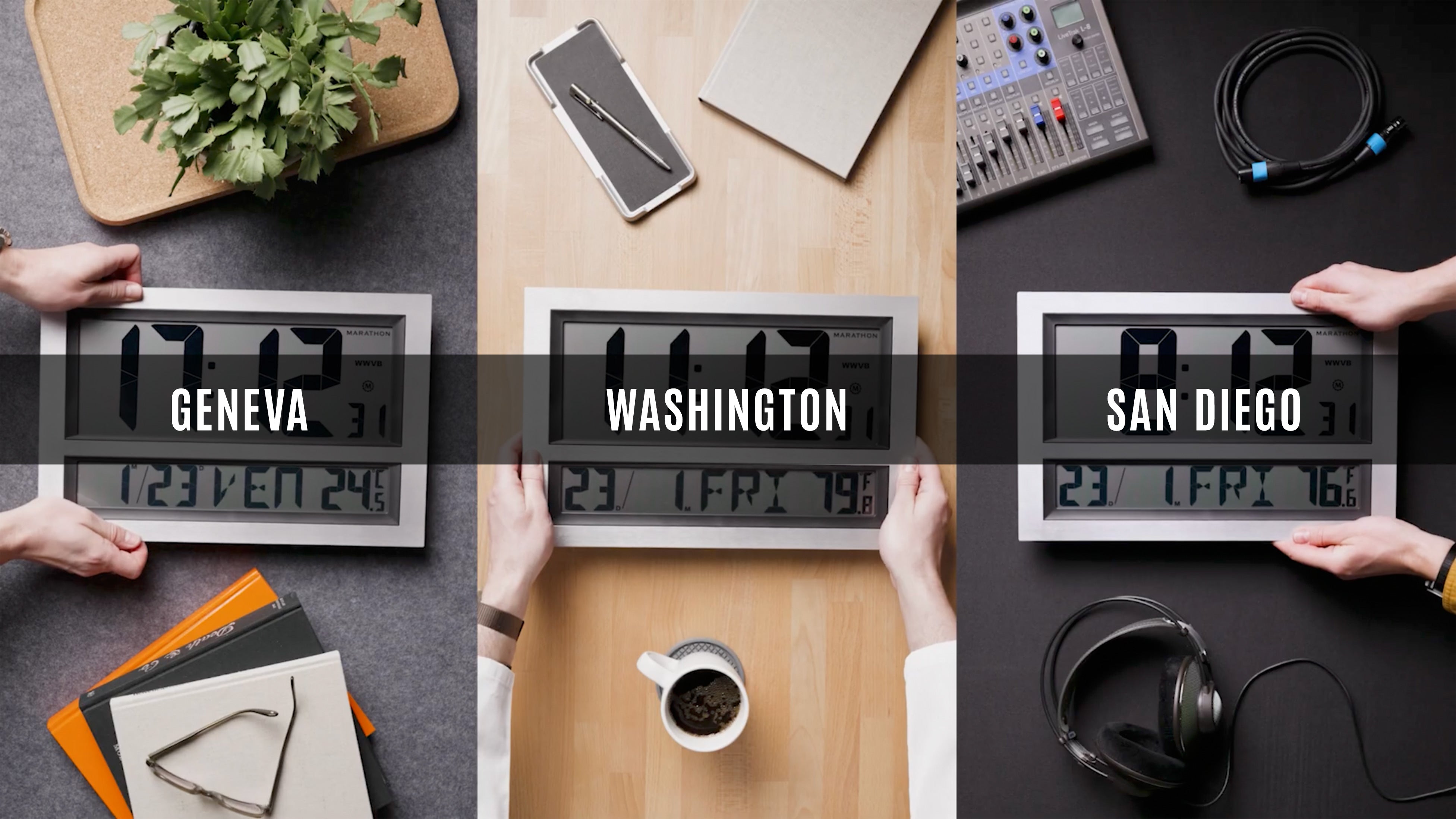 Jumbo Self-Setting Wall Clock – Marathon Watch