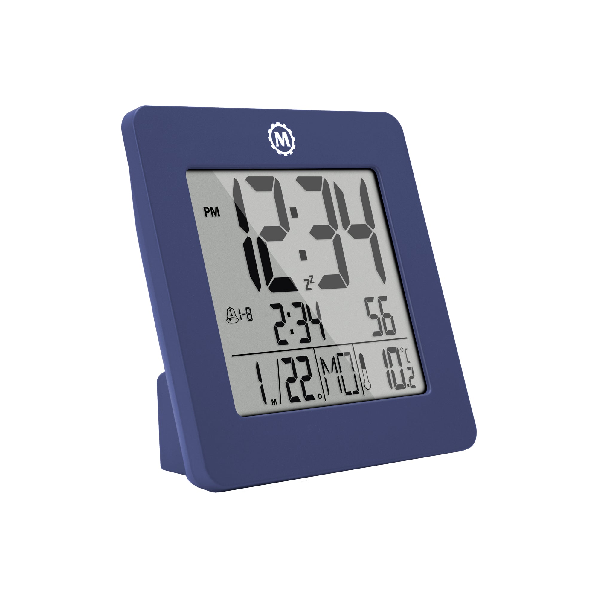 Digital Desktop Clock - French Blue