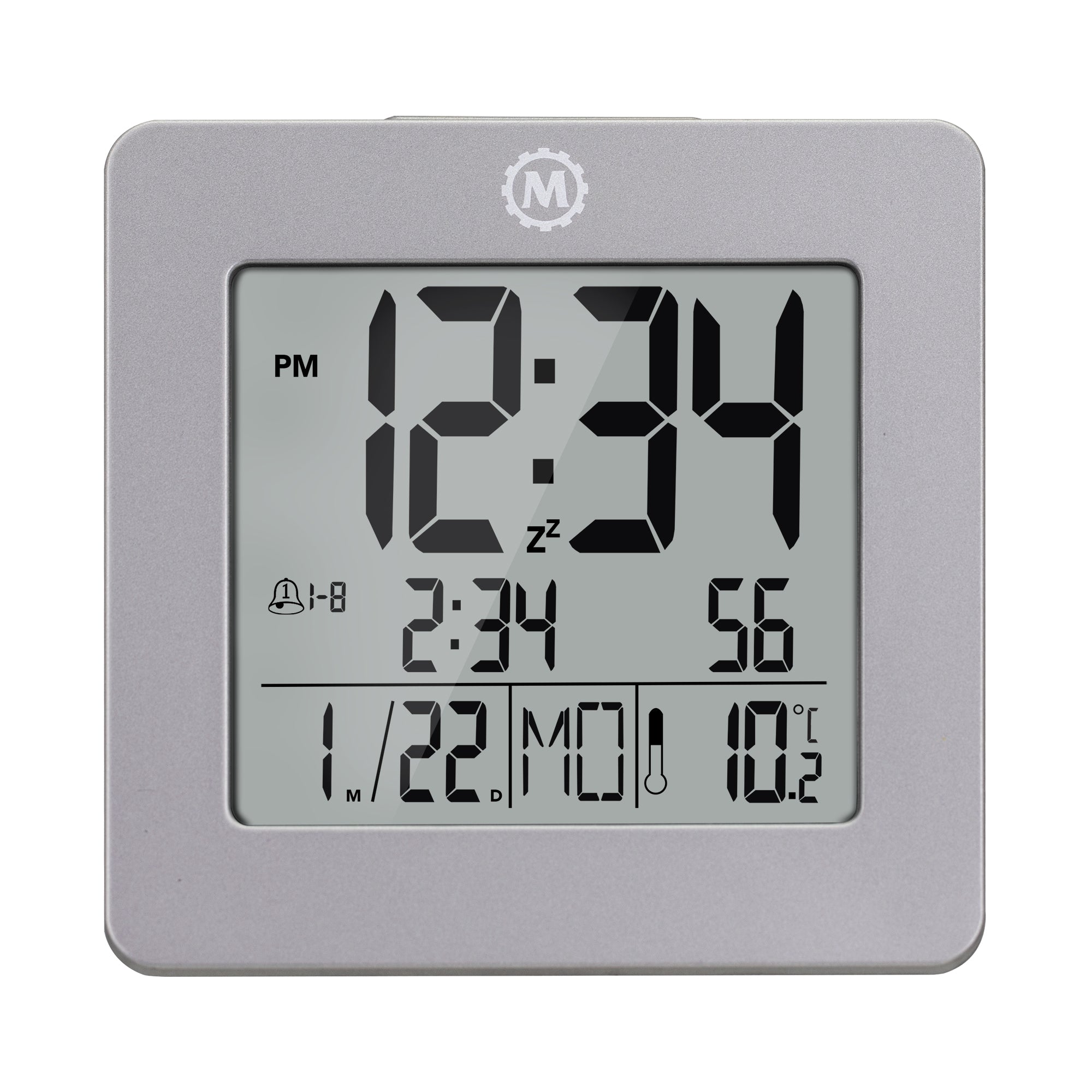 Digital Desktop Clock - Graphite Grey image