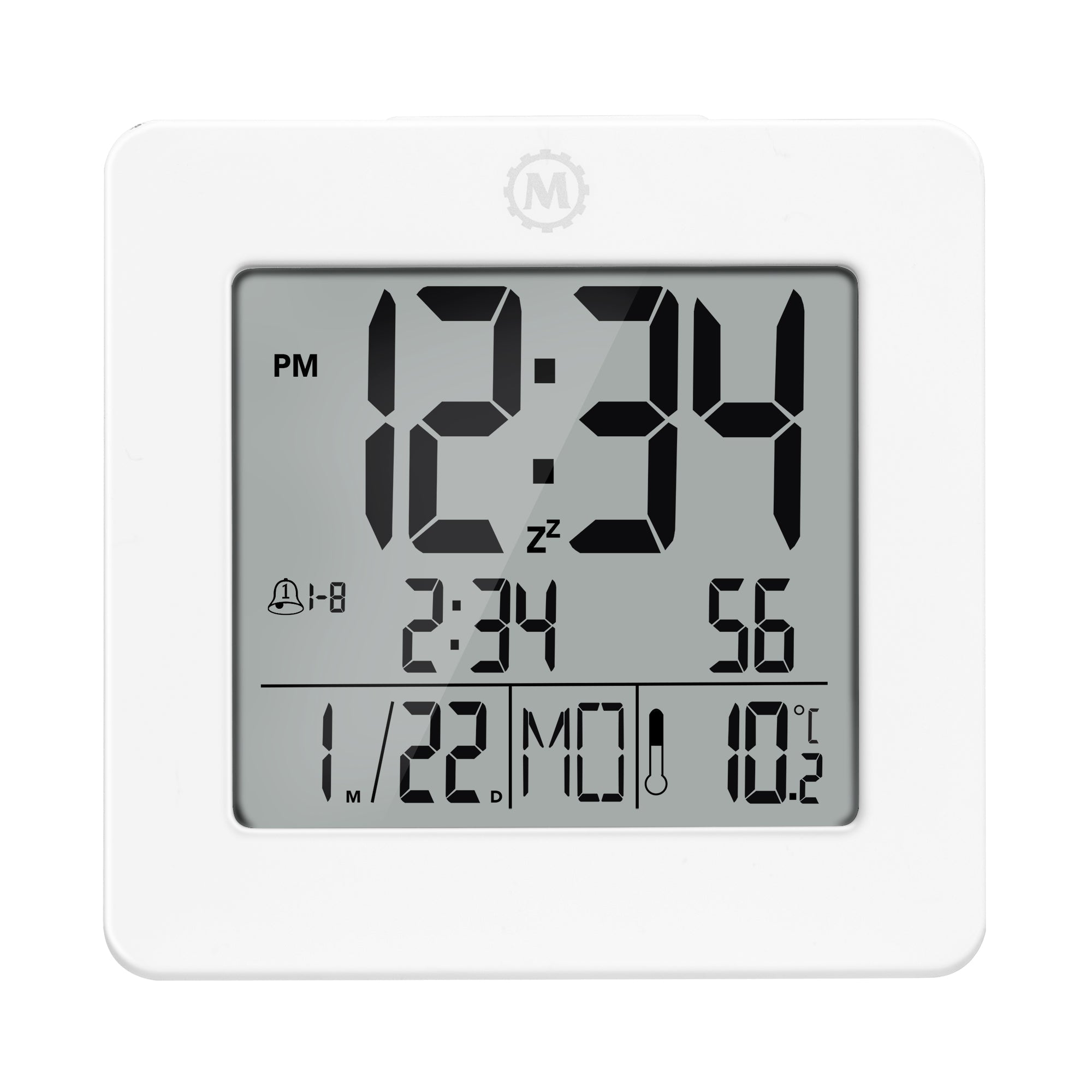 Digital Desktop Clock - White image