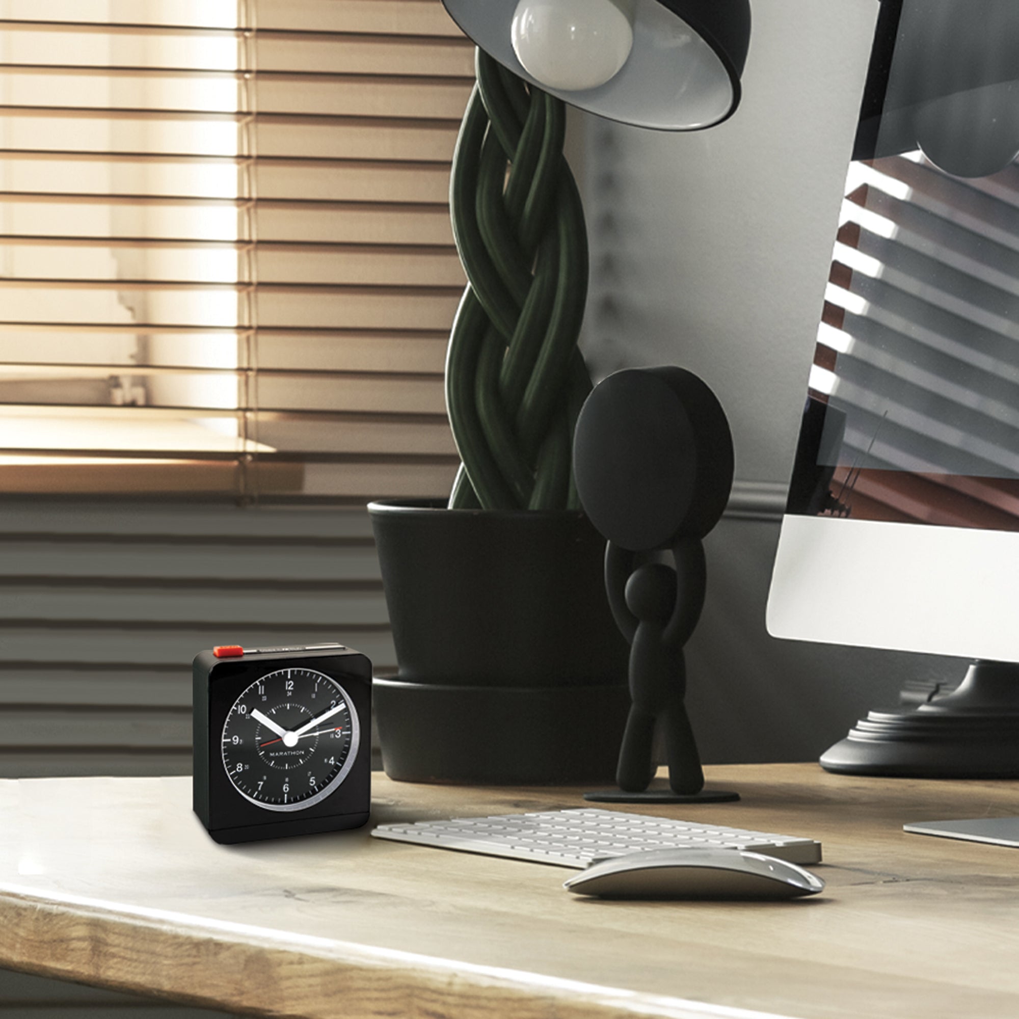 Analog Desk Alarm Clock with Auto Backlight