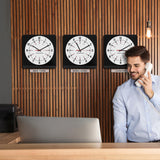 Jumbo 12 Inch Analog Wall Clock with Auto Backlight - Black Case/White Dial image