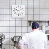 Jumbo 12 Inch Analog Wall Clock with Auto Backlight - White Case/White Dial image