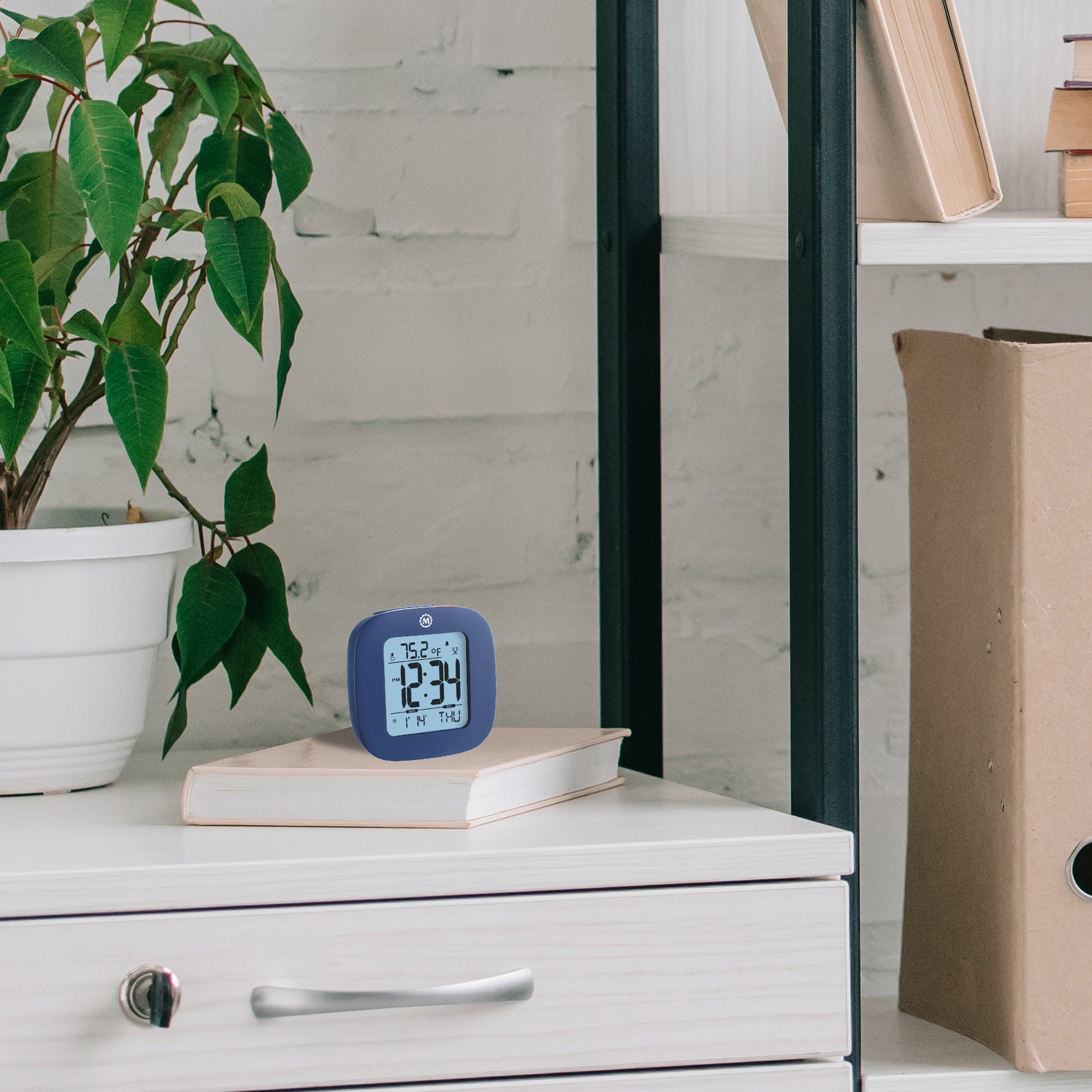 Clock, LCD, Alarm, Mini, French Blue (25/50)