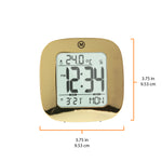 Clock, LCD, Alarm, Mini, gold color (25/50)