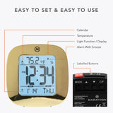 Clock, LCD, Alarm, Mini, gold color (25/50) image
