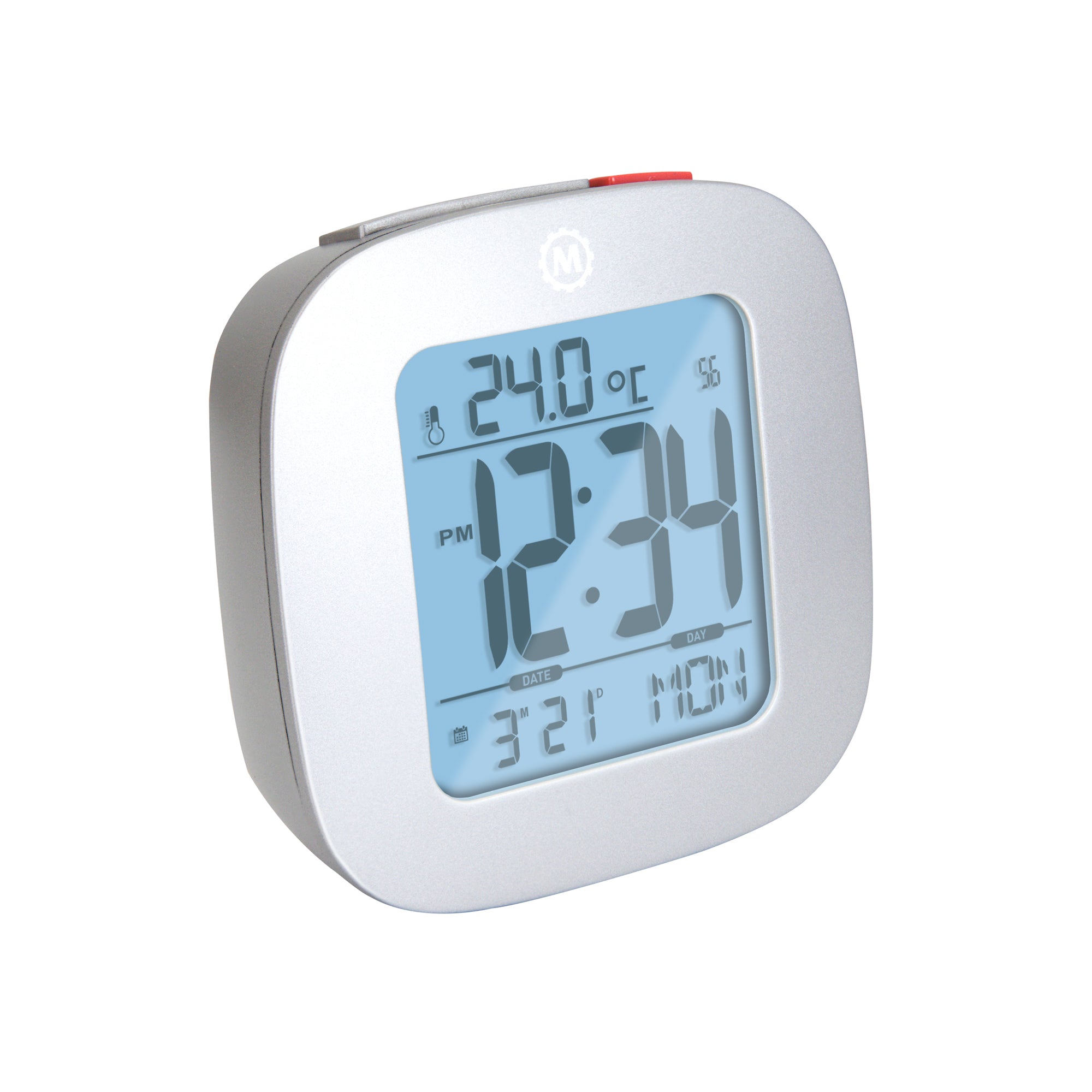 Clock, LCD, Alarm, Mini, Graphite Grey (25/50)